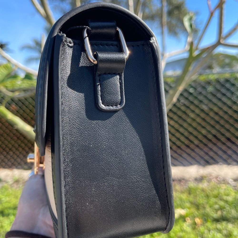 JULES KAE Anthropologie Crossbody Black and Tan Bag (MIA) - Picture 4 of 16